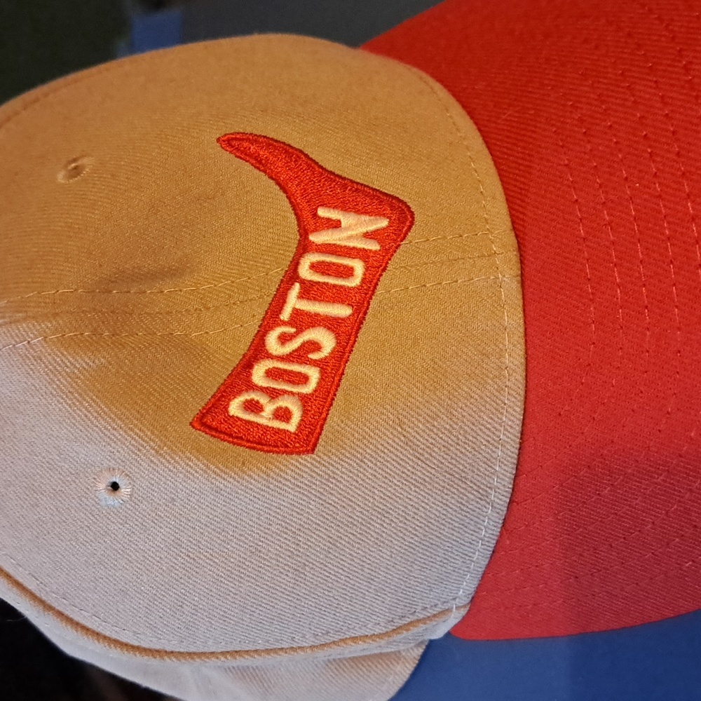 Grey New Era Red Sox Cooperstown Collection hat size 7 1/2 Boston